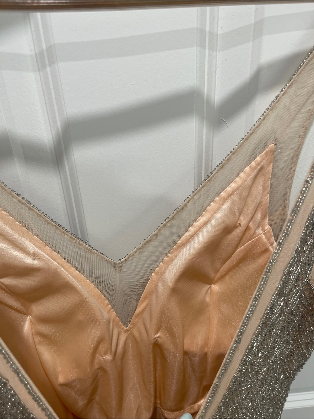 NWT Primavera Couture Champagne Sequin Maxi Gown - Picture 13 of 13